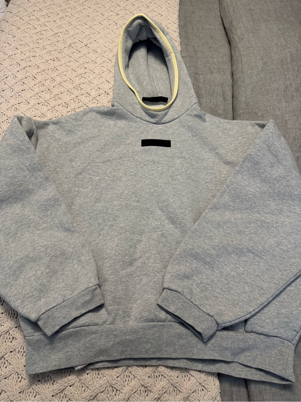 Fear of God Essentials Light Gray Hoodie
